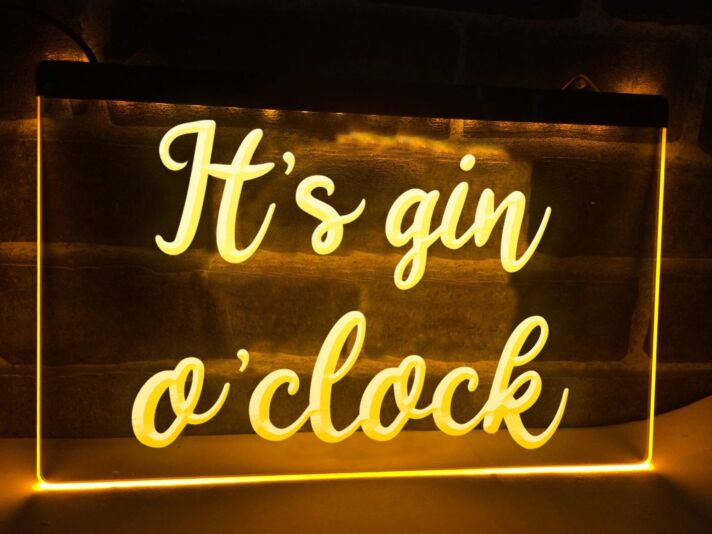 It's Gin O'clock Hanging Neon Sign