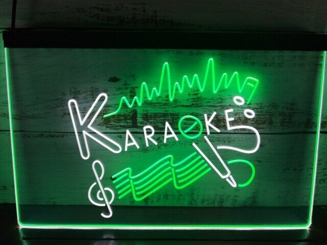 Karaoke Two Tone Hanging Neon Sign
