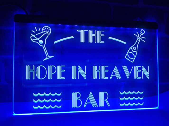 The Hope in Heaven Bar Hanging Neon Sign