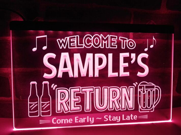 Welcome to the Return Personalized Hanging Neon Sign