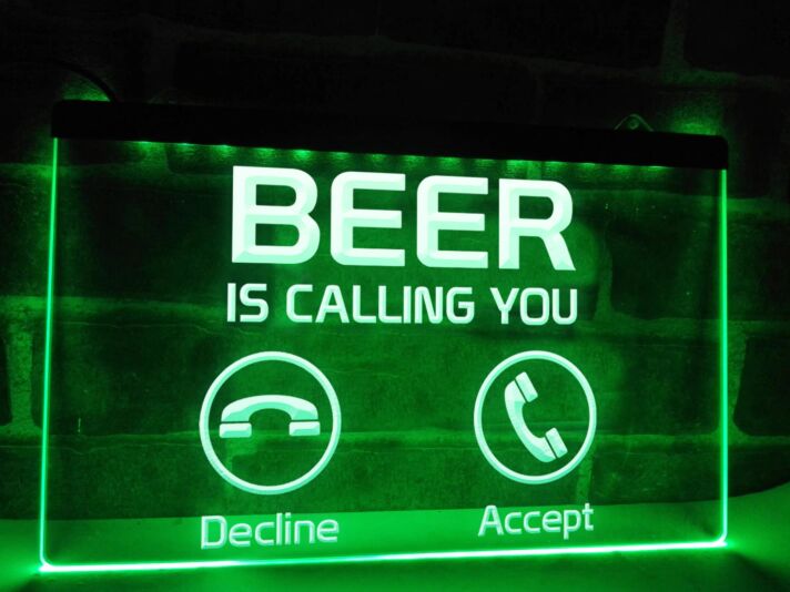 Beer is Calling You Bar Hanging Neon Sign