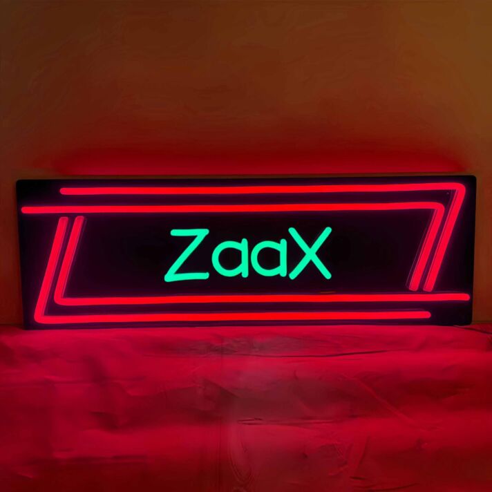 “ZaaX” Character Neon Black Backplate