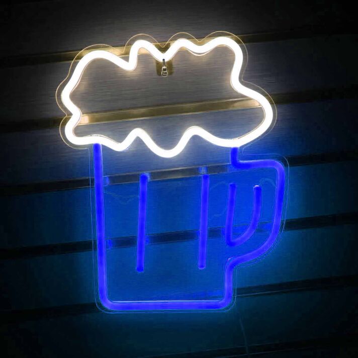 Bubbling Cheers Beer Mug Neon Sign