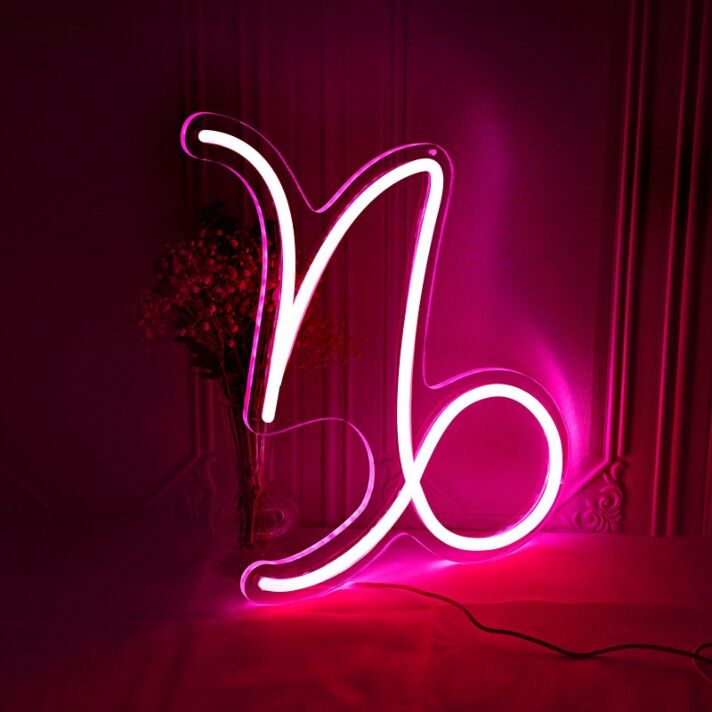 Capricorn Zodiac Sign Neon