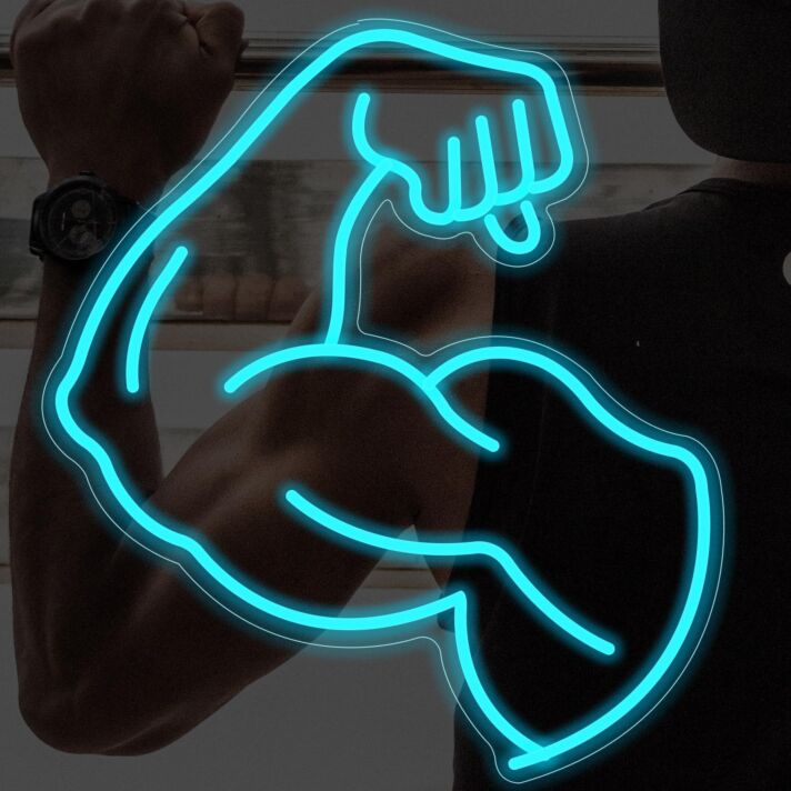 Muscle Line Art Arm Style 2 Neon Sign