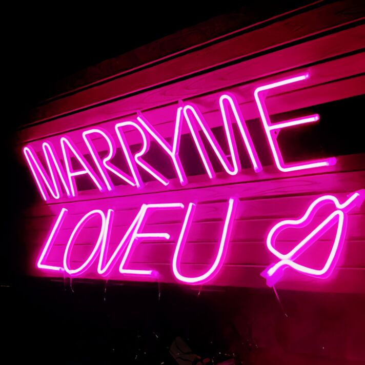 Marry Me Proposal Style 2 Neon Sign