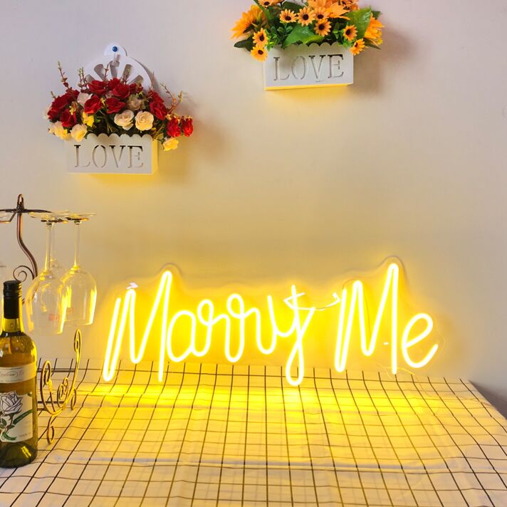 Marry Me Proposal Style 3 Neon Sign