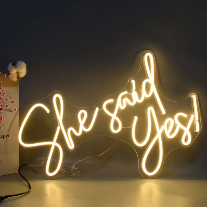 She Said Yes Proposal Neon Sign