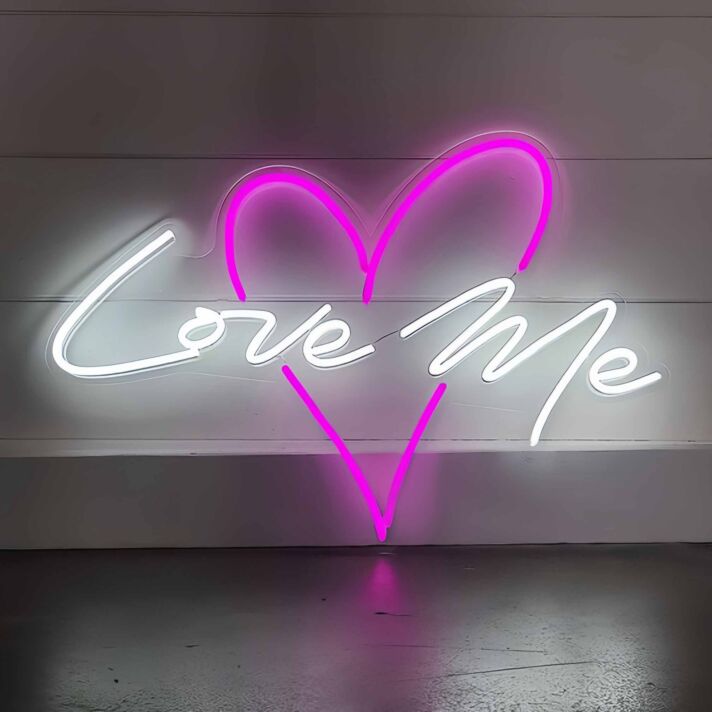 Heart Love You Wedding Neon Sign