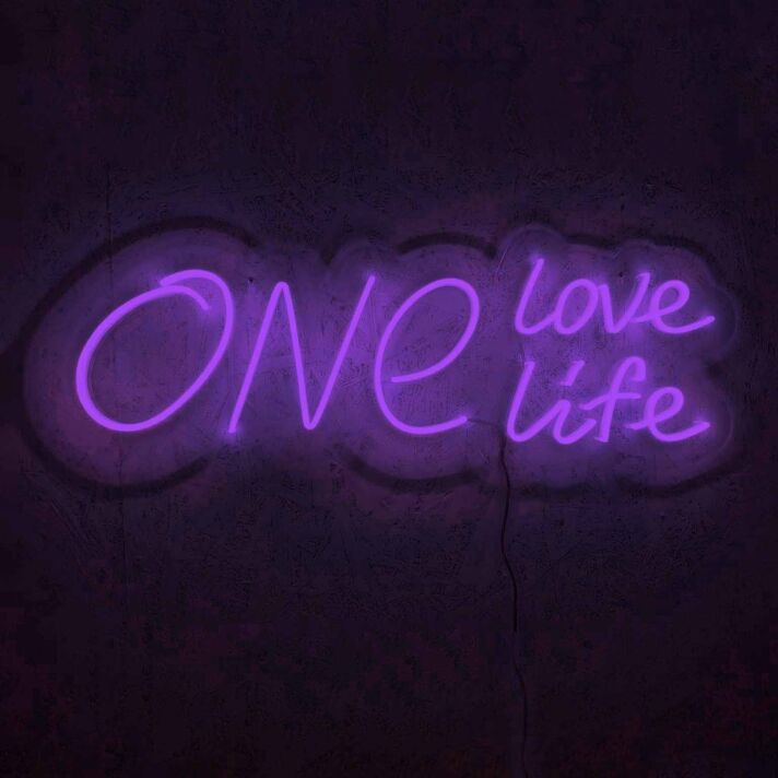 One Love One Life Wedding Neon Sign