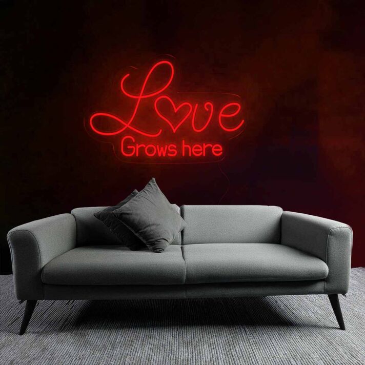 Nurturing Love Grows Here Neon Sign