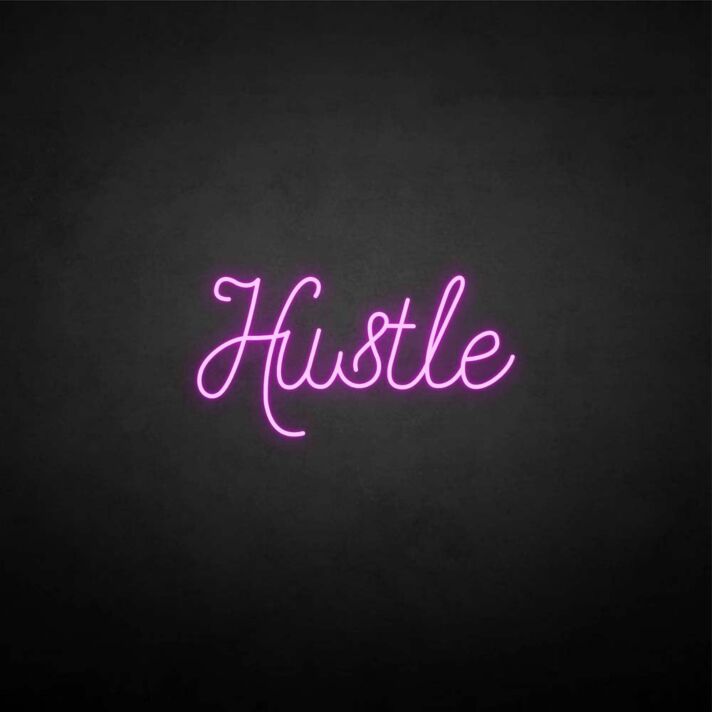 'Hustle 3' neon sign