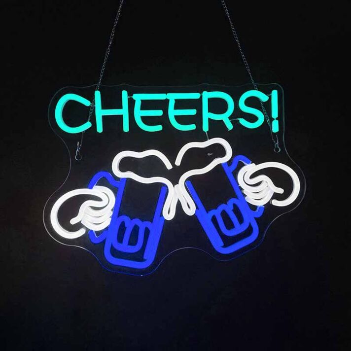 Customize Cheers Toasting Neon Sign