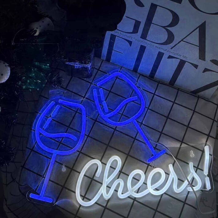 Customize Elegant Toasting Neon Sign