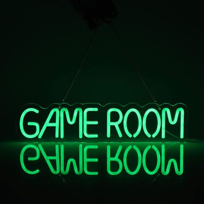 Game Room Fun Play Area Bright Neon Sign