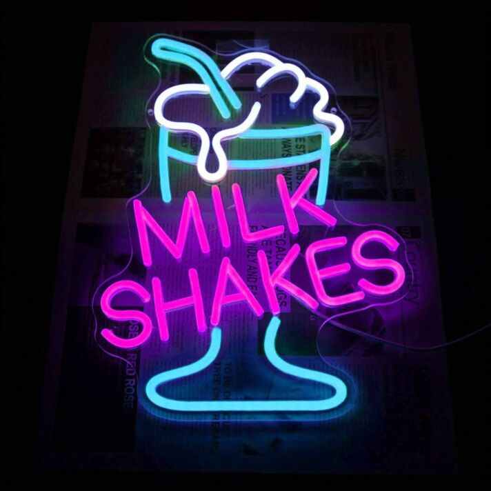Customize Milk Shakes Ice Cream Refreshing Neon Sign