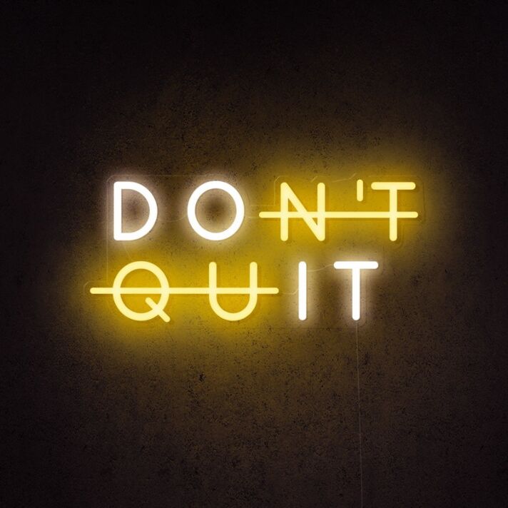 Dont Quit Do It Neon Sign for Inspirational and Motivational Spaces