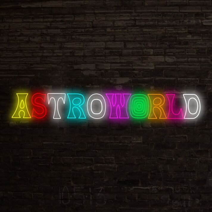 Astroworld Neon Sign for Music Lovers and Fans