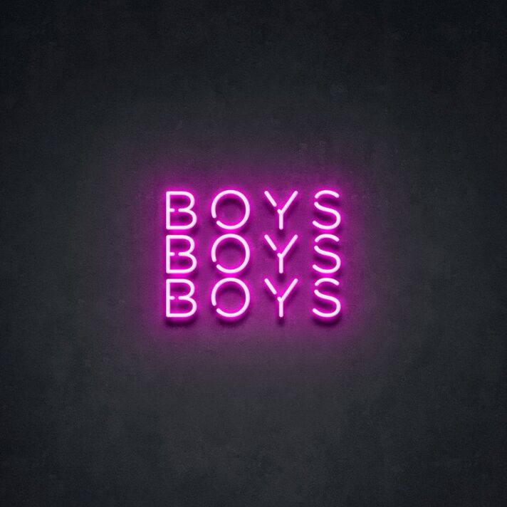 Boys Boys Boys Neon Sign for Playful and Fun Spaces