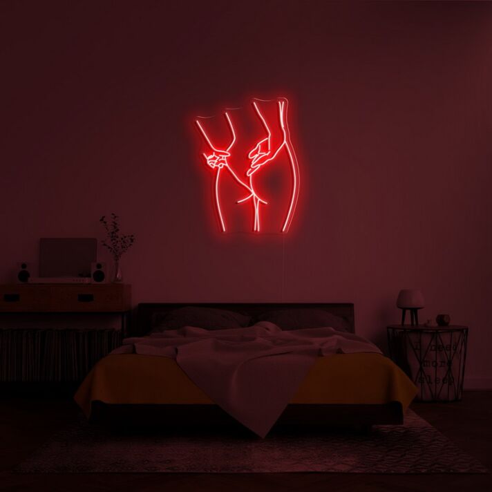 Peachy V2 Neon Sign for Fun and Playful Decor