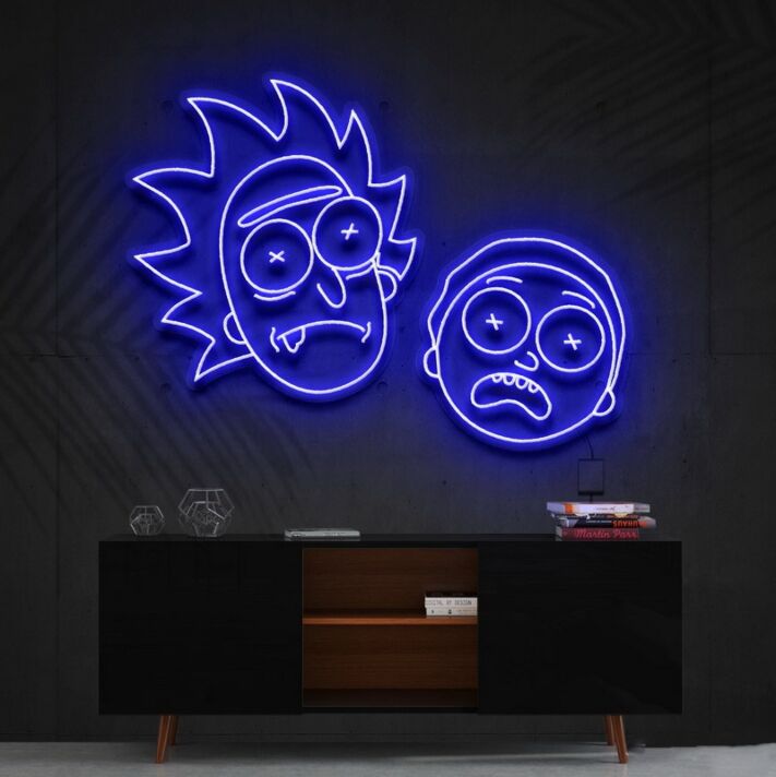 Rick Morty Neon Sign for Fans and Fun Spaces