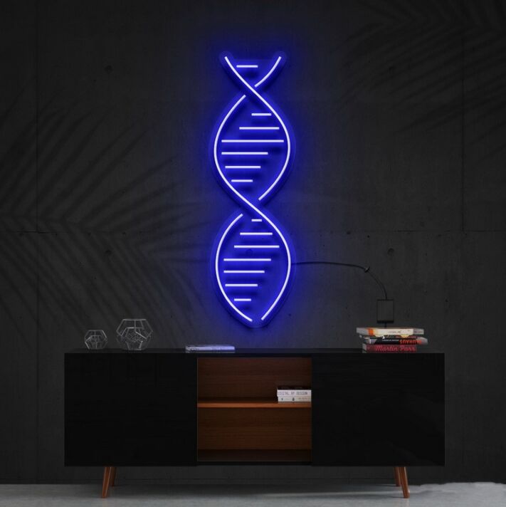 Dna Neon Sign for Science and Biology Enthusiasts