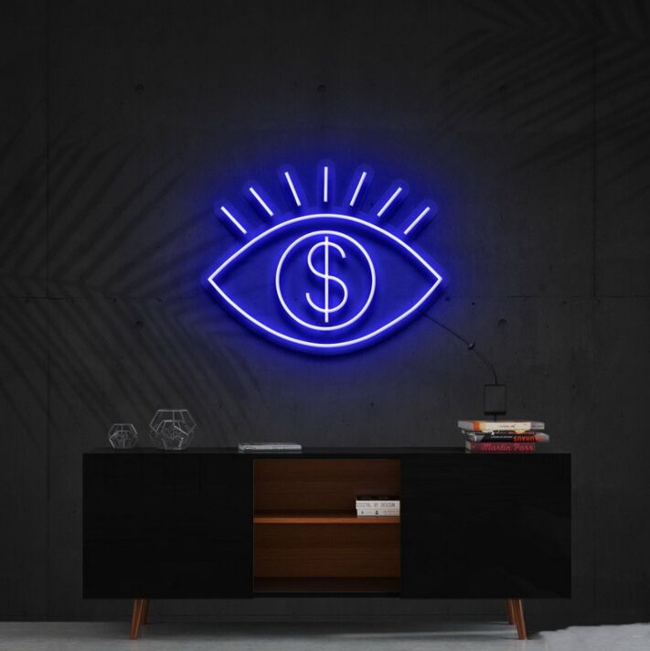 All Eye See Is Money Neon Sign for Bold and Motivational Spaces