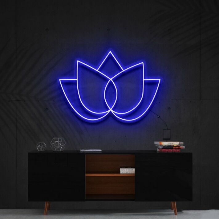 Lotus Flower Neon Sign for Tranquil and Spiritual Spaces