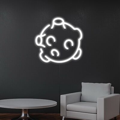 Moon Rock Neon Sign for Space and Astronomy Lovers