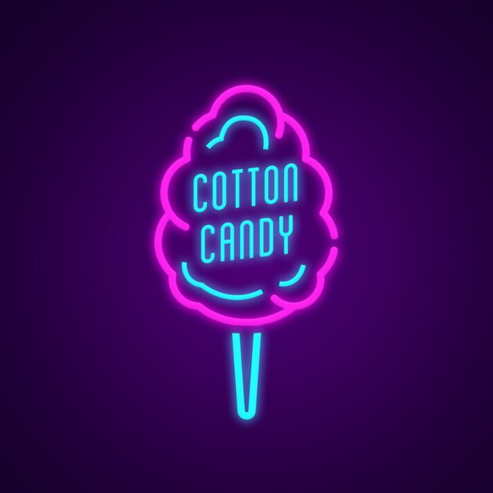 Cotton Candy Neon Sign for Sweet and Whimsical Decor