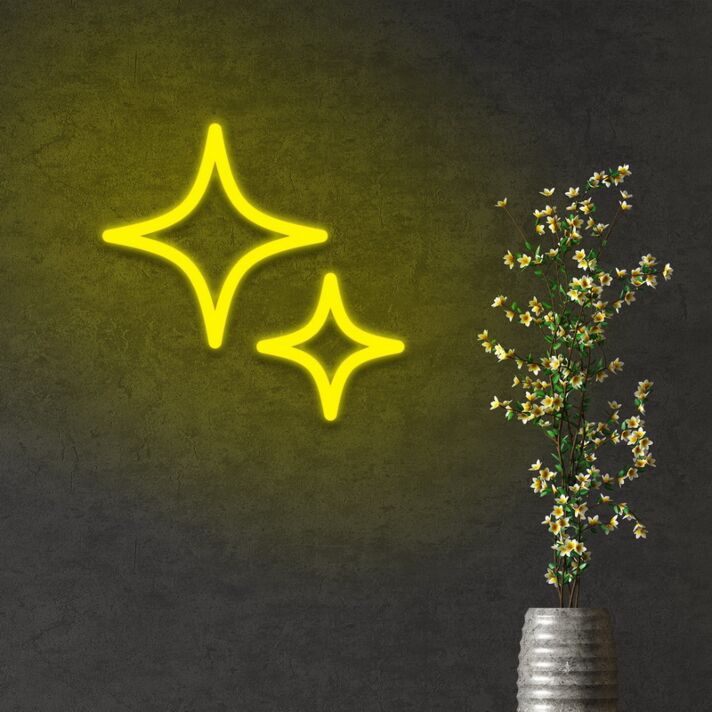 Star Sparkle Neon Sign for Fun and Festive Decor