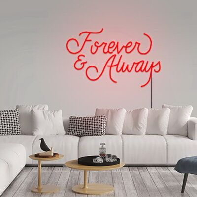 Forever And Always Neon Sign for Romantic and Loving Spaces