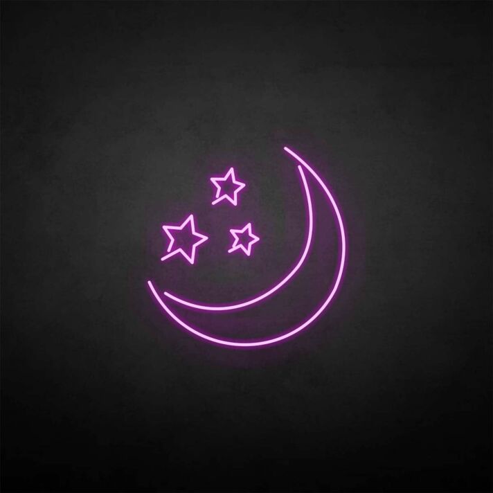 'Moon Star ' neon sign