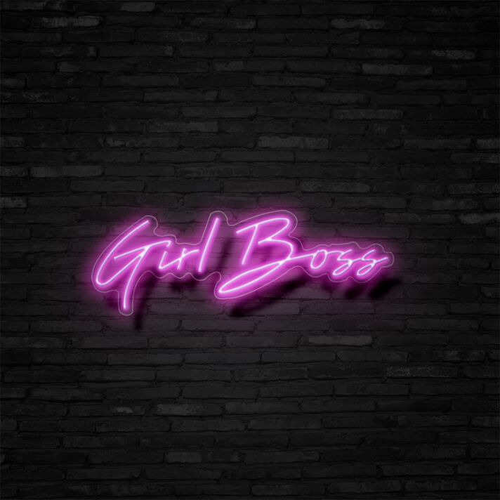 Girl Boss Neon Sign for Empowering and Inspirational Spaces