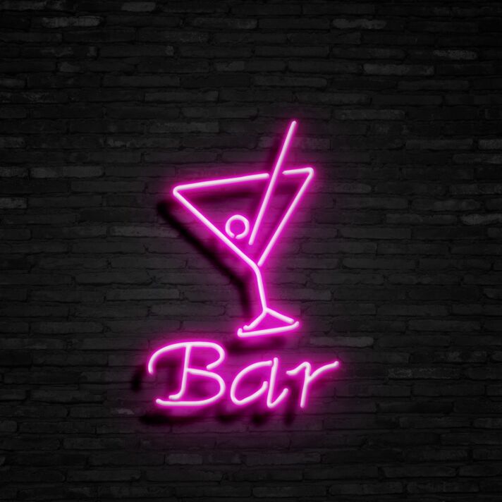 Bar Neon Sign for Bars and Social Spaces