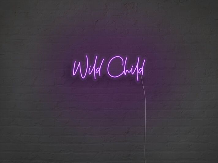 Wild Child Neon Sign for Playful and Fun Spaces