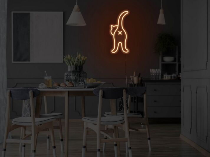 Cat Butt for Cat Lovers Neon Sign for Playful and Fun Spaces