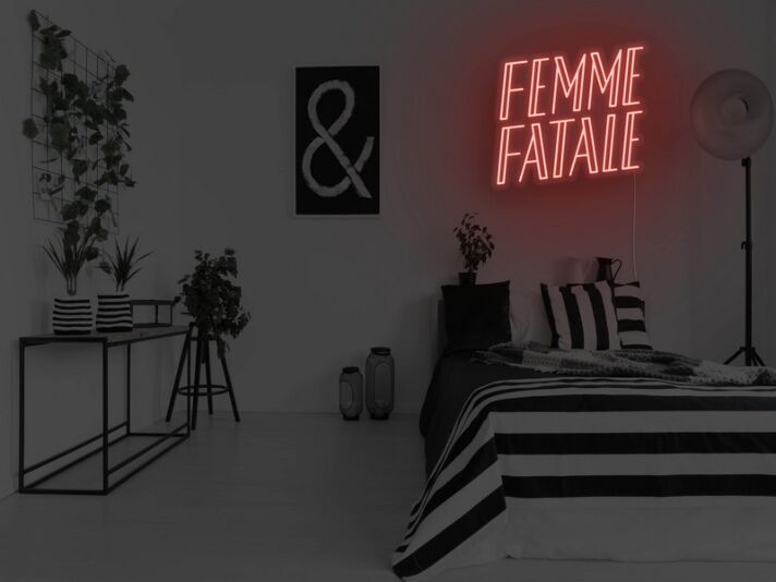 Femme Fatale Neon Sign for Bold and Empowering Spaces