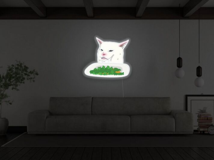 Smudge Lord With Salad Neon Sign for Fun and Playful Spaces