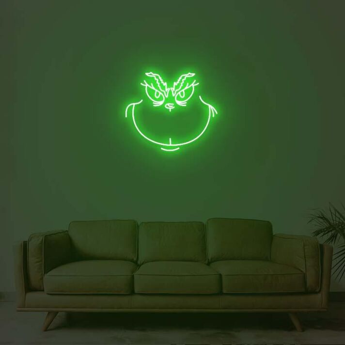 Christmas Grinch Neon Sign for Festive and Fun Spaces