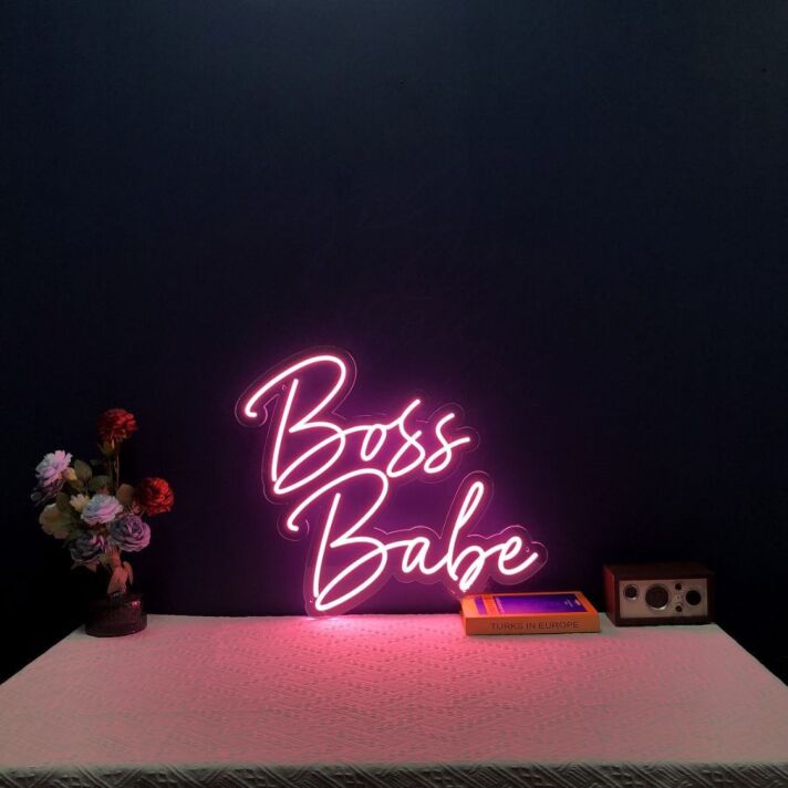 Boss Babe Neon Sign for Empowering and Inspirational Spaces