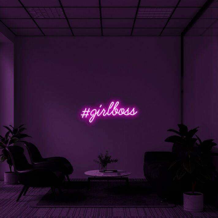 Girlboss Neon Sign for Empowering and Inspirational Spaces