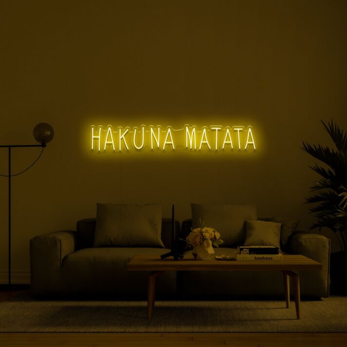 Hakuna Matata V1 Neon Sign for Relaxing and Positive Spaces