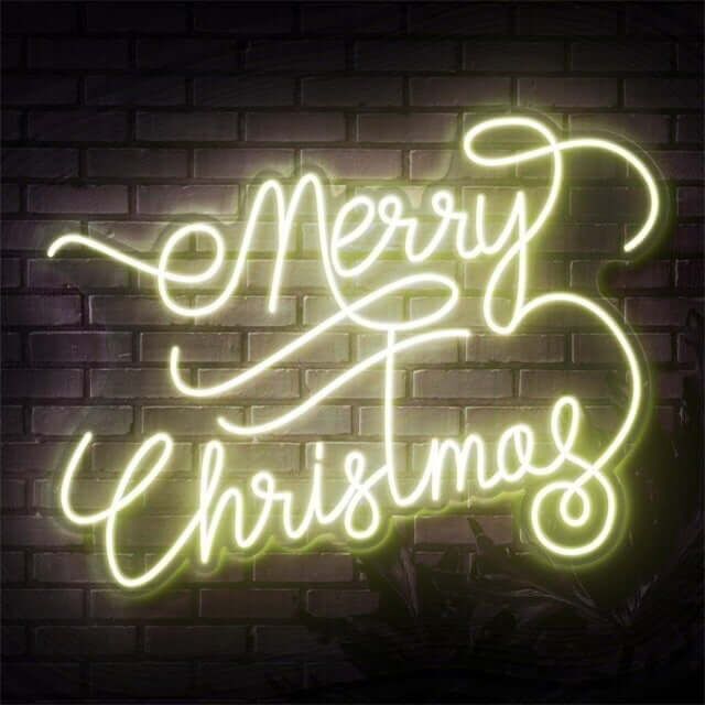 Merry Christmas V2 Neon Sign for Festive and Celebratory Spaces