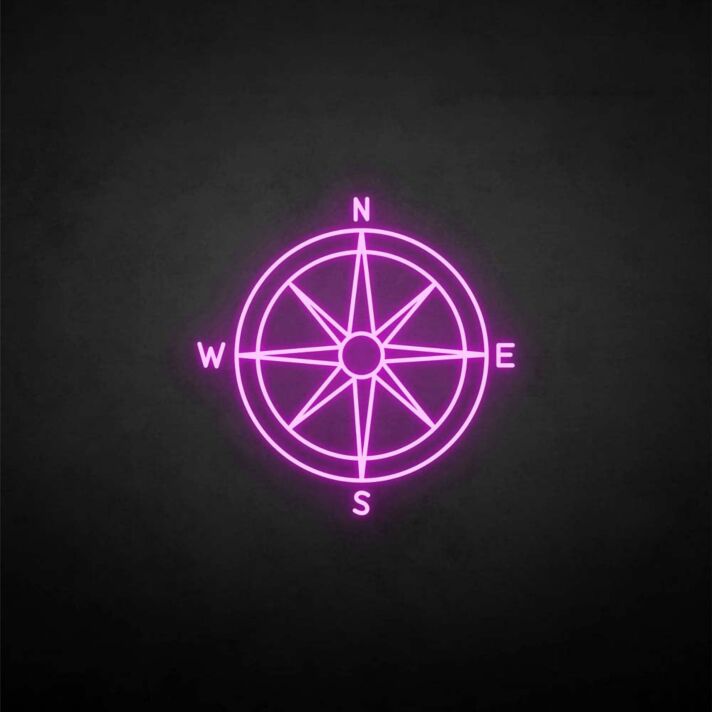 'Compass' neon sign