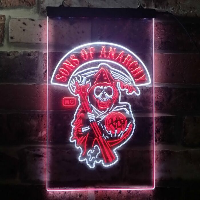 Sons of Anarchy Dual LED Neon Sign for TV Show Fans