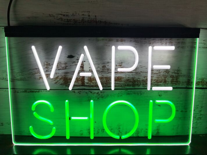 Vape Shop Indoor Display Open Dual LED Neon Sign for Retail Spaces