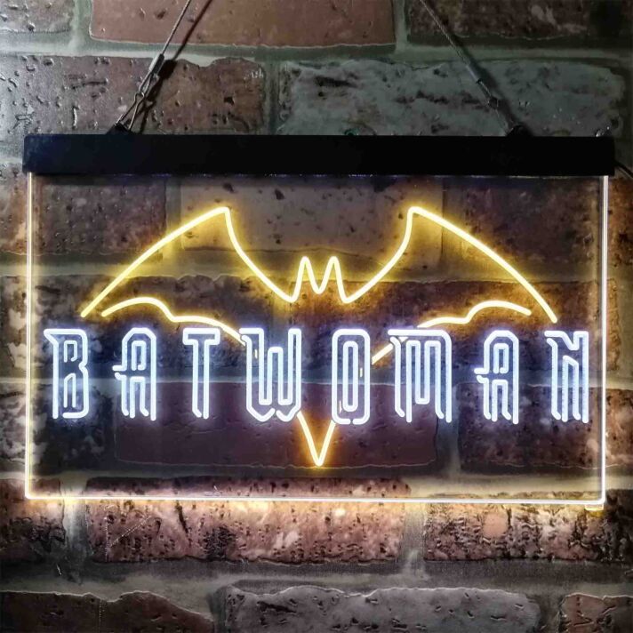 Batwoman Batman Dual LED Neon Sign for Superhero Fans