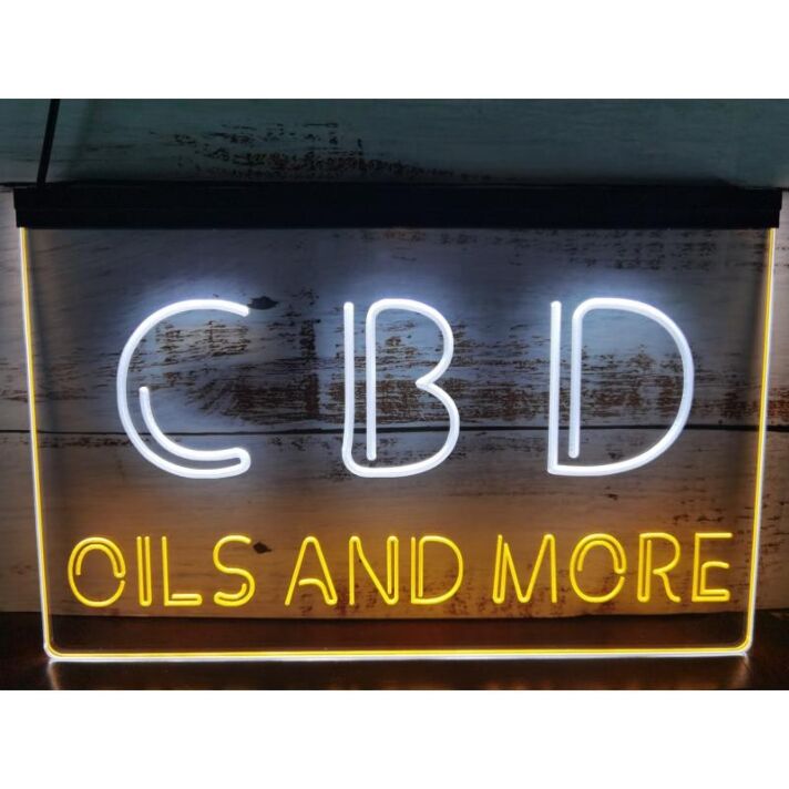 CBD Open Dual LED Neon Sign for Retail and Wellness Spaces