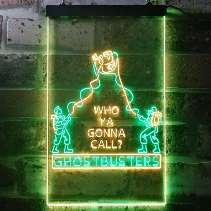 Ghostbusters Dual LED Neon Sign for Movie Fans